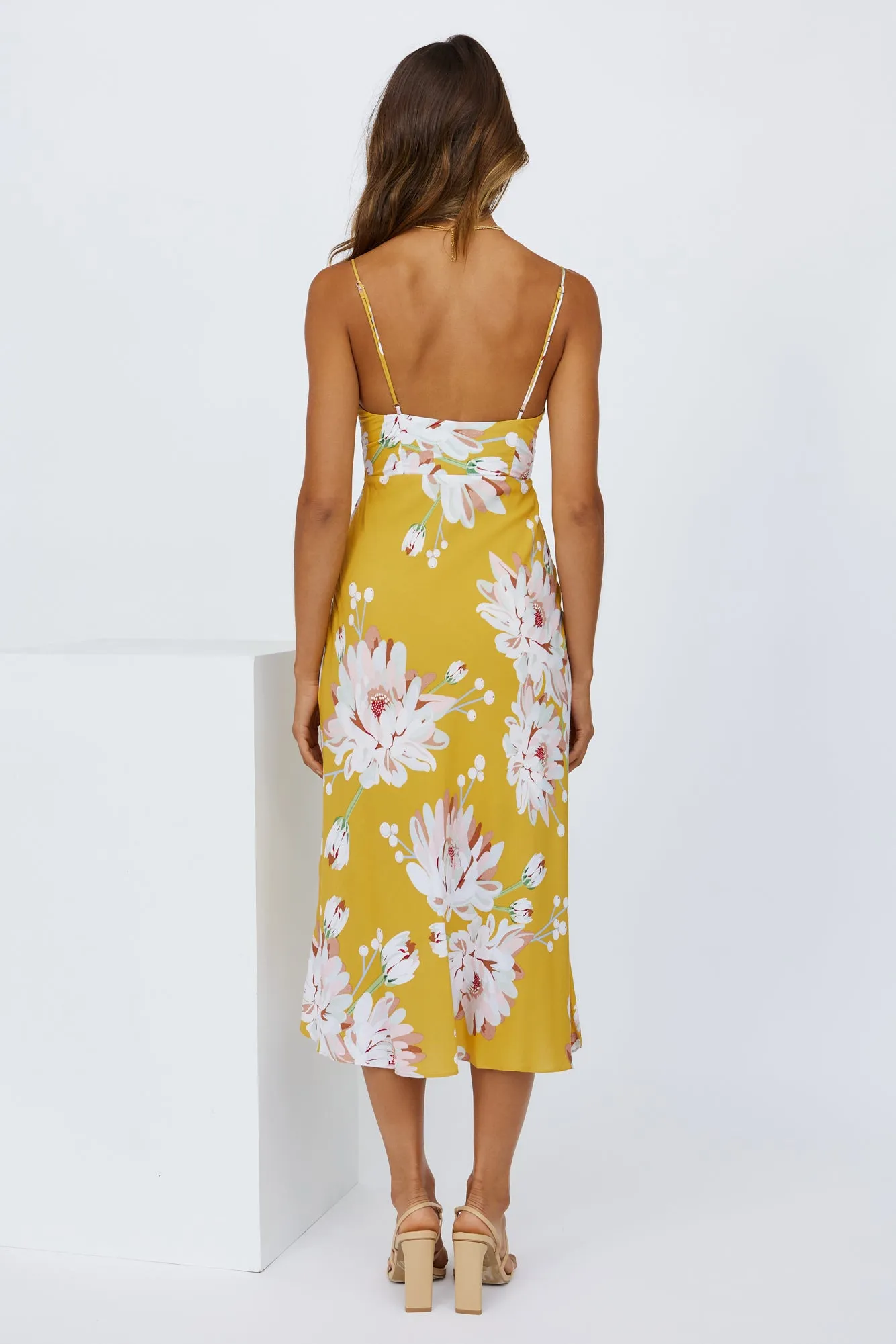 Sunshine Walks Midi Dress Yellow sold by Hello Molly product image thumbnail 3