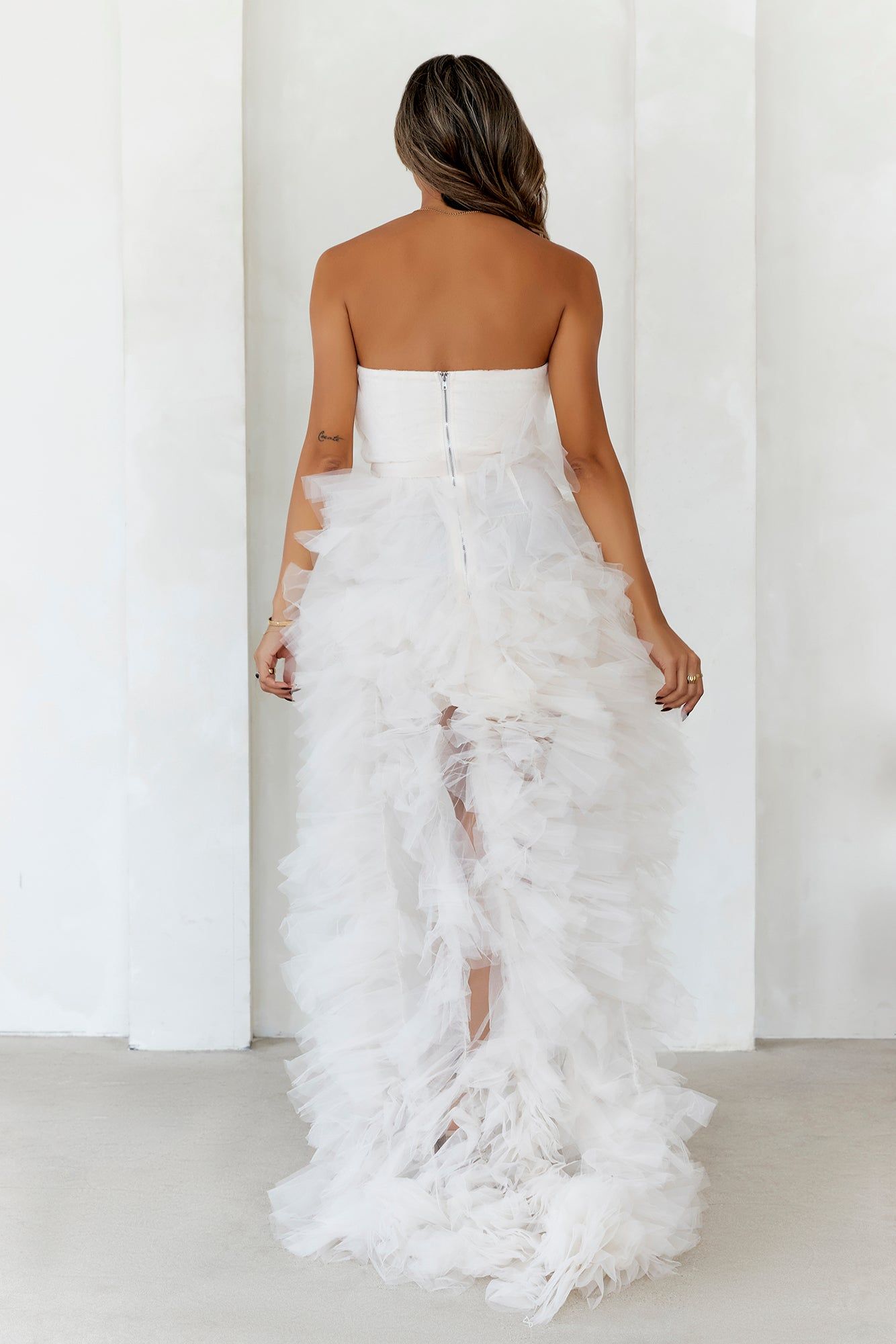 She's The Main Girl High Low Tulle Dress Champagne sold by Hello Molly product image thumbnail 4