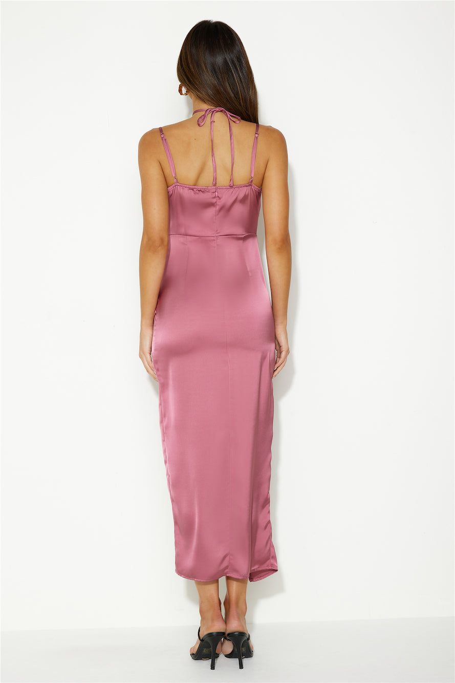 Precious Love Satin Midi Dress Pink sold by Hello Molly product image thumbnail 5