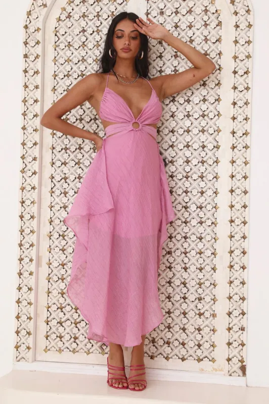 Season To Bloom Maxi Dress Pink sold by Hello Molly