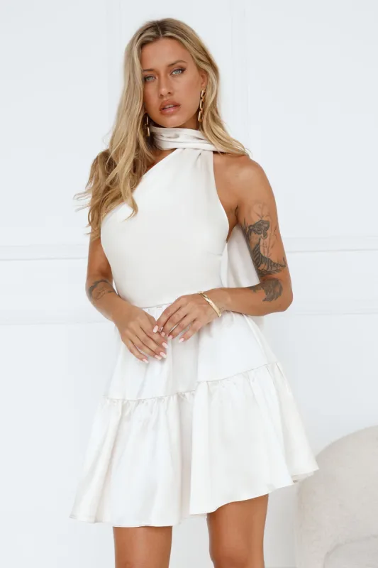 Creating Magic Satin Mini Dress Champagne sold by Hello Molly