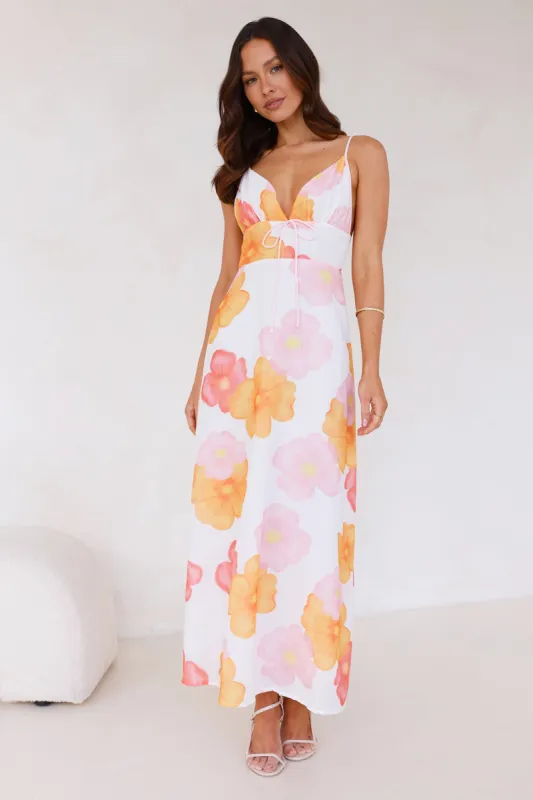 Soaking Up Maxi Dress White sold by Hello Molly