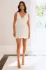 Bring The Bling Mesh Mini Dress Ivory sold by Hello Molly
