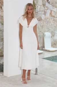 Dreamy Brunch Midi Dress White sold by Hello Molly