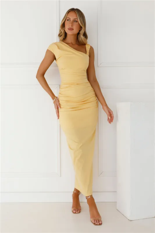 Music Under Moonlight Maxi Dress Yellow sold by Hello Molly