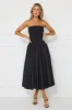 Modern Girl Style Strapless Bubble Midi Dress Black sold by Hello Molly