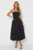 Modern Girl Style Strapless Bubble Midi Dress Black sold by Hello Molly
