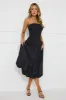 Modern Girl Style Strapless Bubble Midi Dress Black sold by Hello Molly