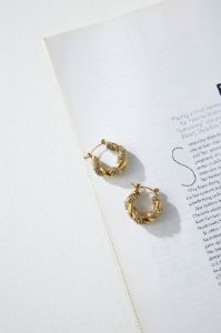 18k Gold Plated Crystal Lover Earrings Gold sold by Hello Molly