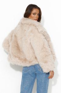 Warm And Stylish Faux Fur Coat Beige sold by Hello Molly