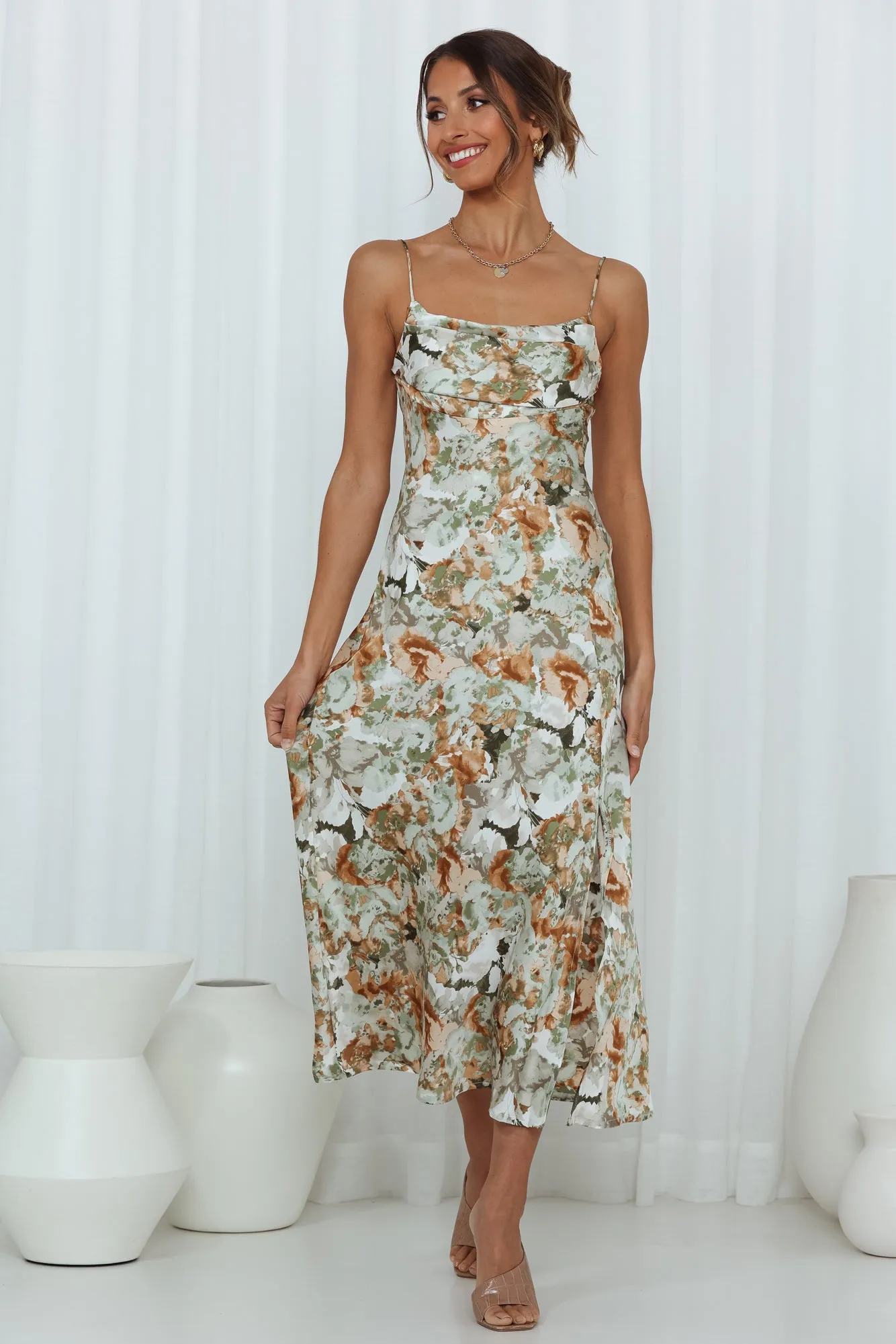 Dawn Talks Midi Dress Sage sold by Hello Molly product image thumbnail 4