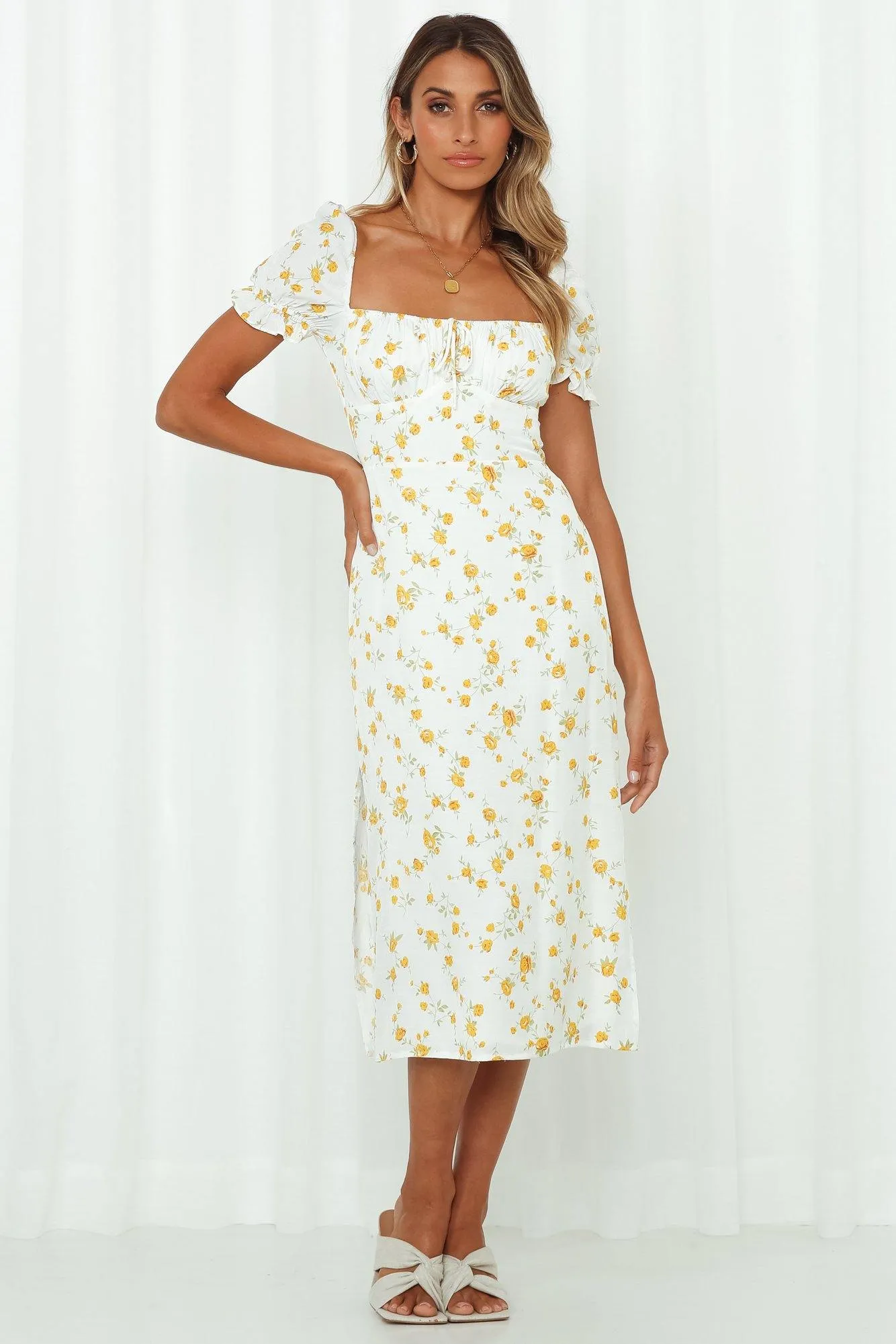 Sun Sand Sea Midi Dress White sold by Hello Molly product image thumbnail 2