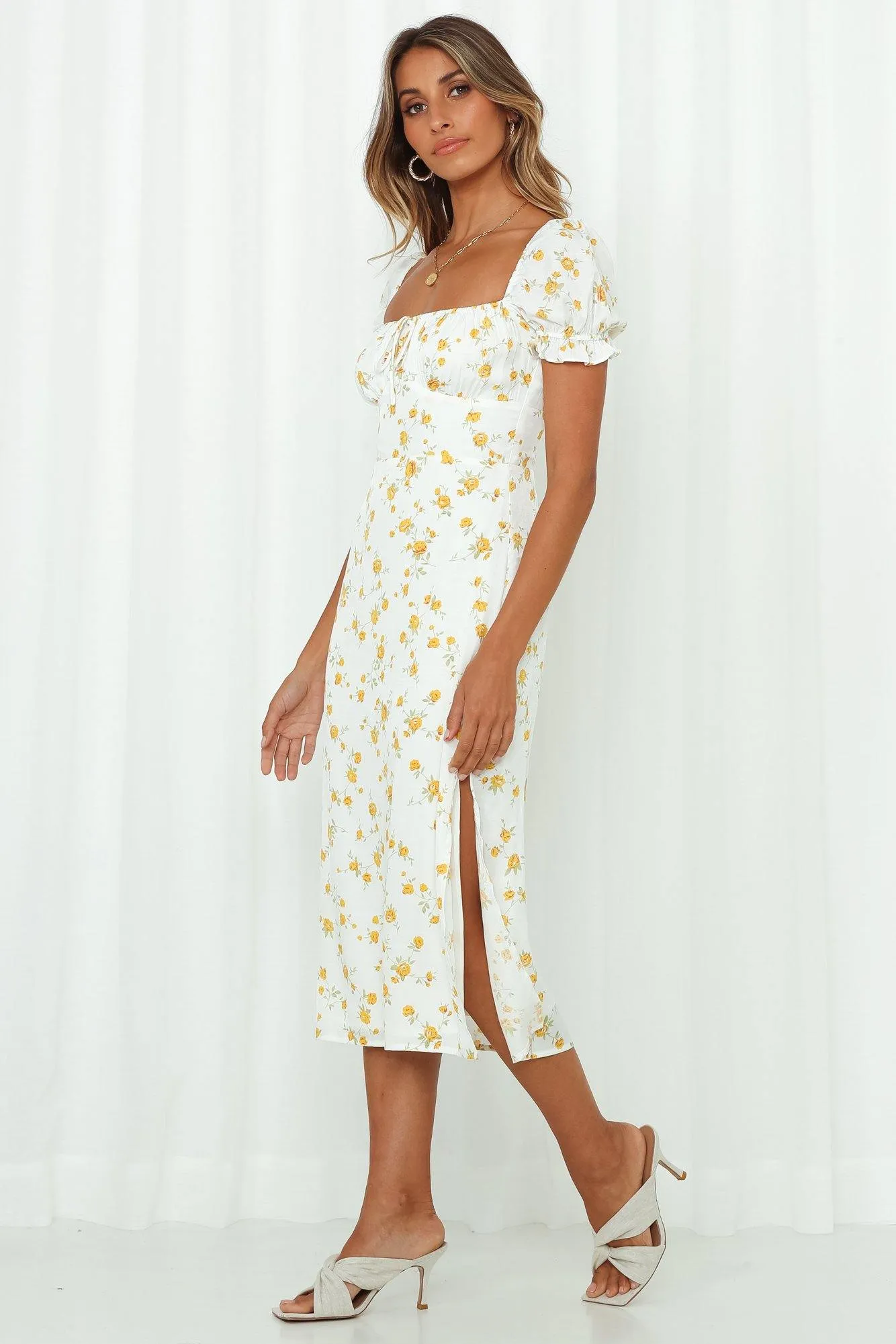 Sun Sand Sea Midi Dress White sold by Hello Molly product image thumbnail 3