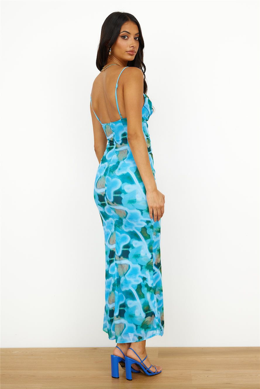 Vivid Colors Maxi Dress Blue Crush sold by Hello Molly product image thumbnail 4