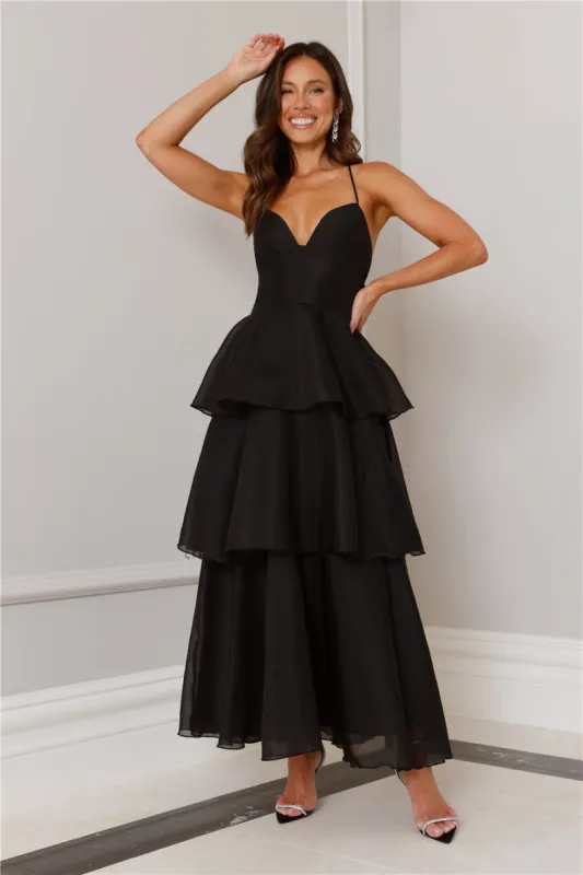 Mysterious Beauty Maxi Dress Black sold by Hello Molly