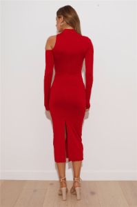 Late But Fashionable Midi Dress Wine sold by Hello Molly