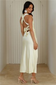 Tie It Up Girl Maxi Dress Yellow sold by Hello Molly