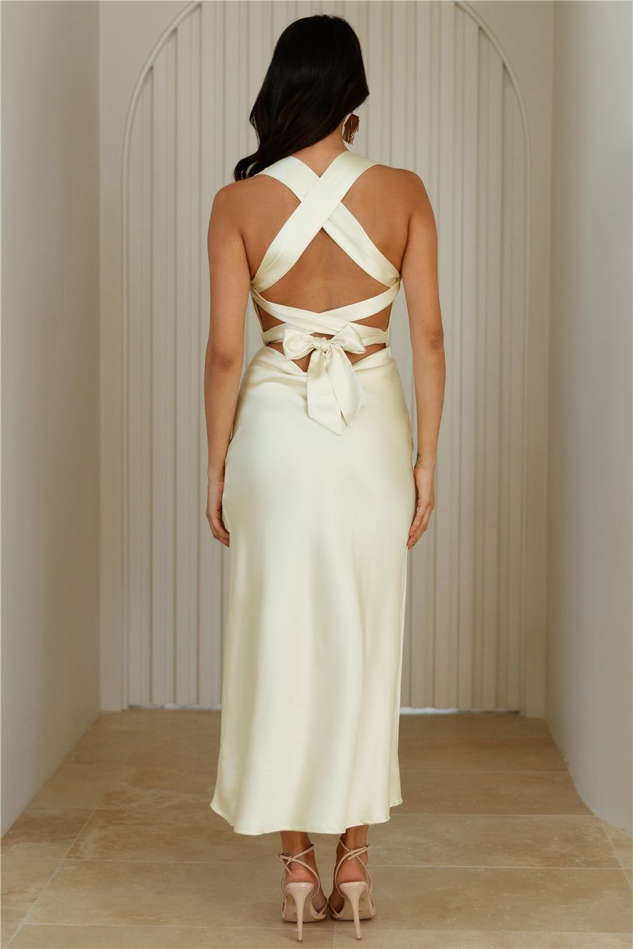 Tie It Up Girl Maxi Dress Yellow sold by Hello Molly product image thumbnail 5