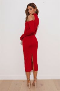 Late But Fashionable Midi Dress Wine sold by Hello Molly