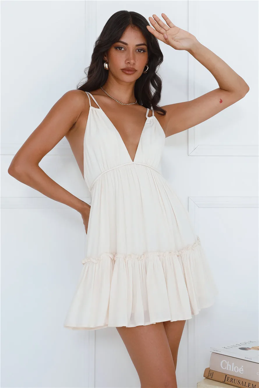 Daytime Delight Mini Dress Cream sold by Hello Molly product image thumbnail 5