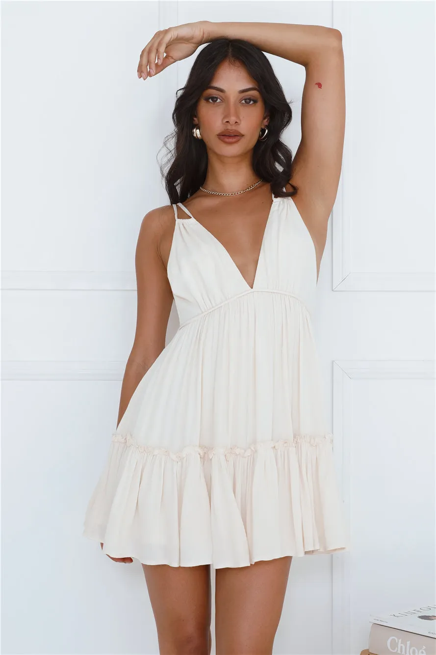 Daytime Delight Mini Dress Cream sold by Hello Molly product image thumbnail 3