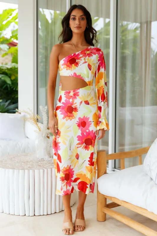 Floral Symphony Midi Dress Floral sold by Hello Molly