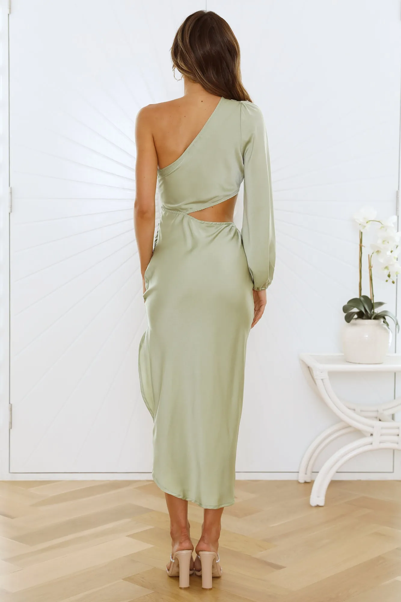 Classy Girl Midi Dress Green sold by Hello Molly product image thumbnail 4