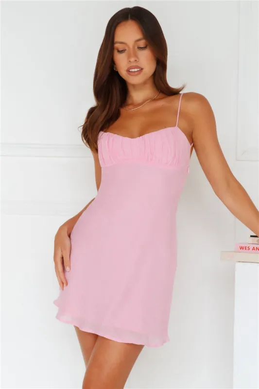 Little Moments Mini Dress Pink sold by Hello Molly