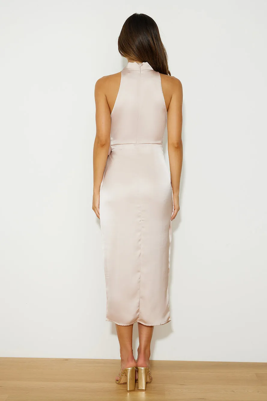 Events On High Satin Midi Dress Champagne sold by Hello Molly product image thumbnail 5