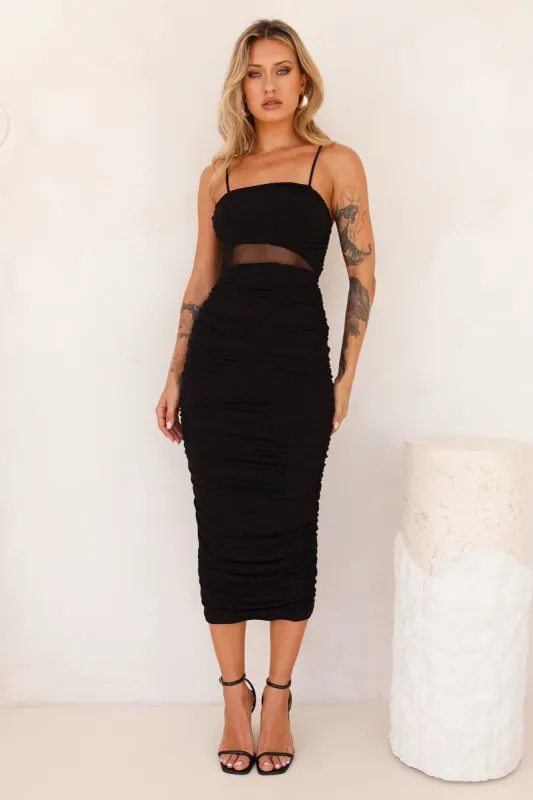 Whirlwind Of Love Midi Dress Black sold by Hello Molly