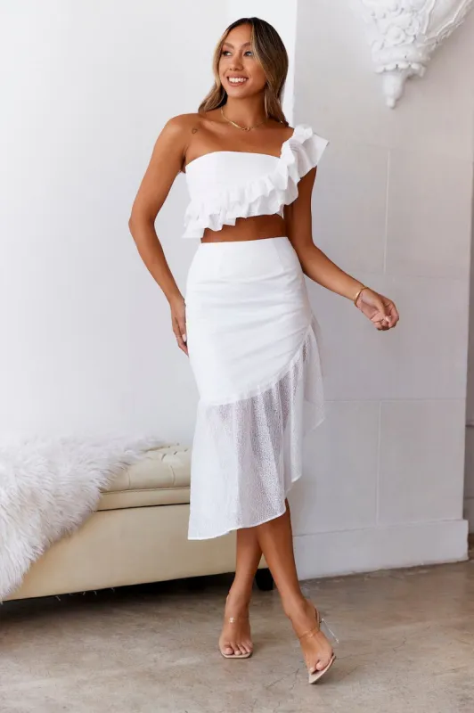 SUR BELLE Key To Wonderland Crop Top White sold by Hello Molly