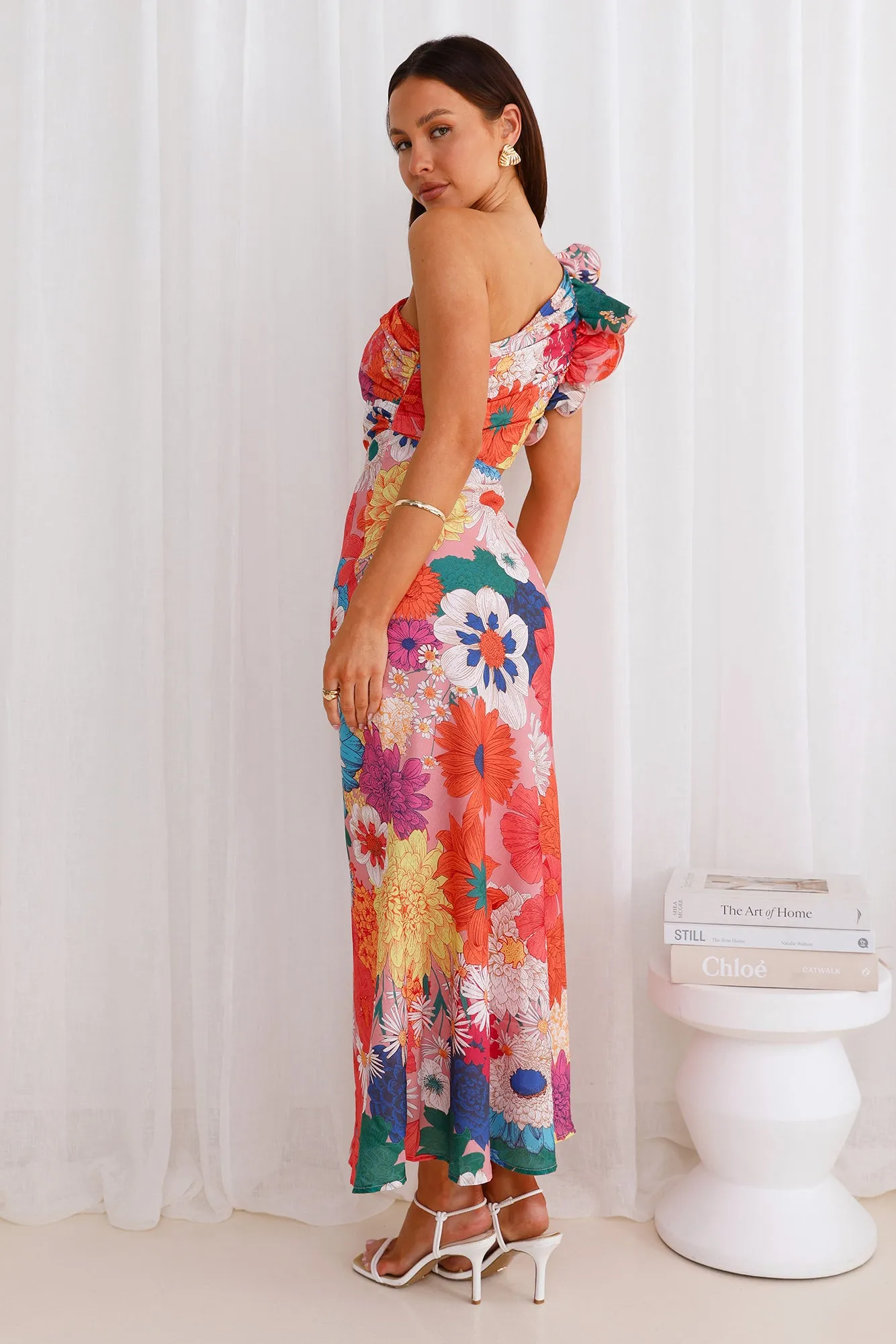 Enchanted Bouquet One Shoulder Midi Dress Multi sold by Hello Molly product image thumbnail 4