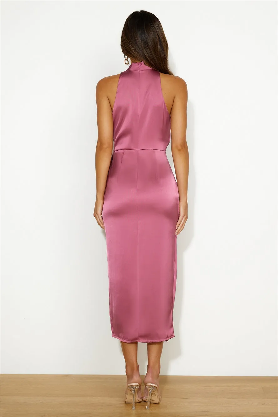 Events On High Satin Midi Dress Plum sold by Hello Molly product image thumbnail 5
