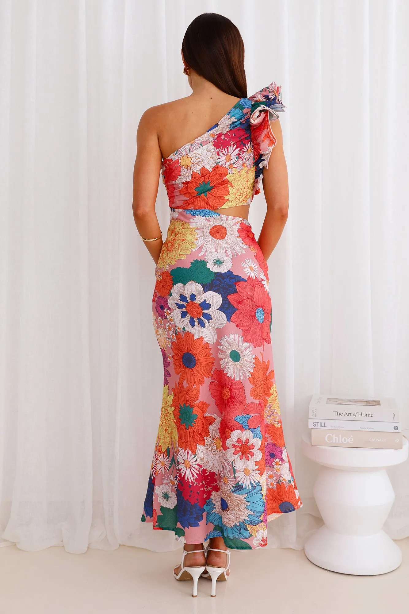 Enchanted Bouquet One Shoulder Midi Dress Multi sold by Hello Molly product image thumbnail 5
