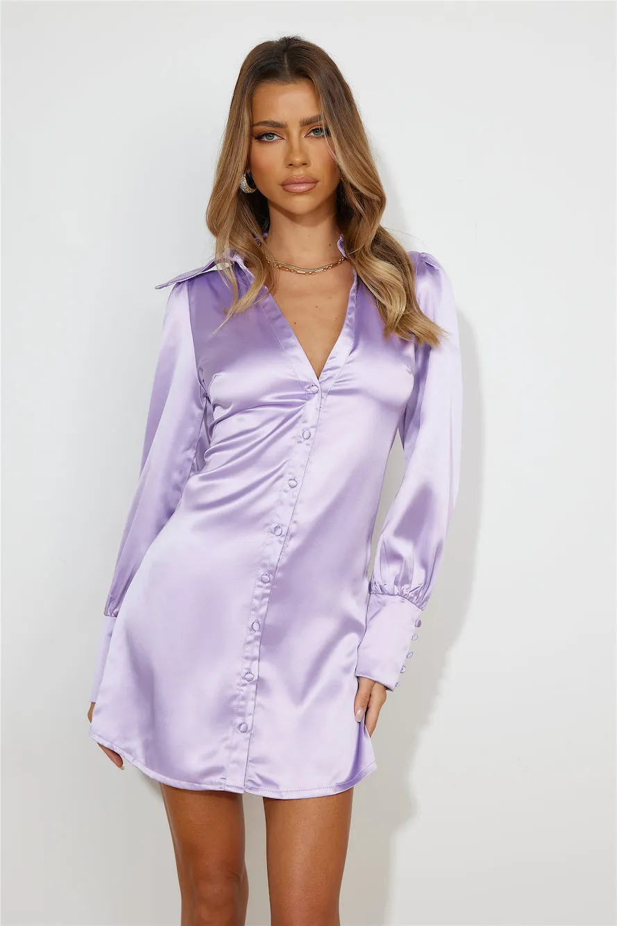 Elle Satin Dress Lilac sold by Hello Molly product image thumbnail 3