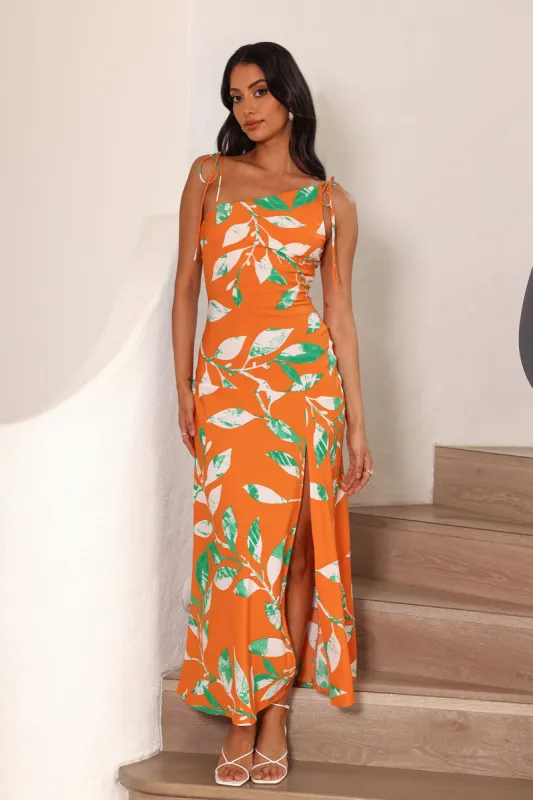 Squeezy Maxi Dress Orange sold by Hello Molly