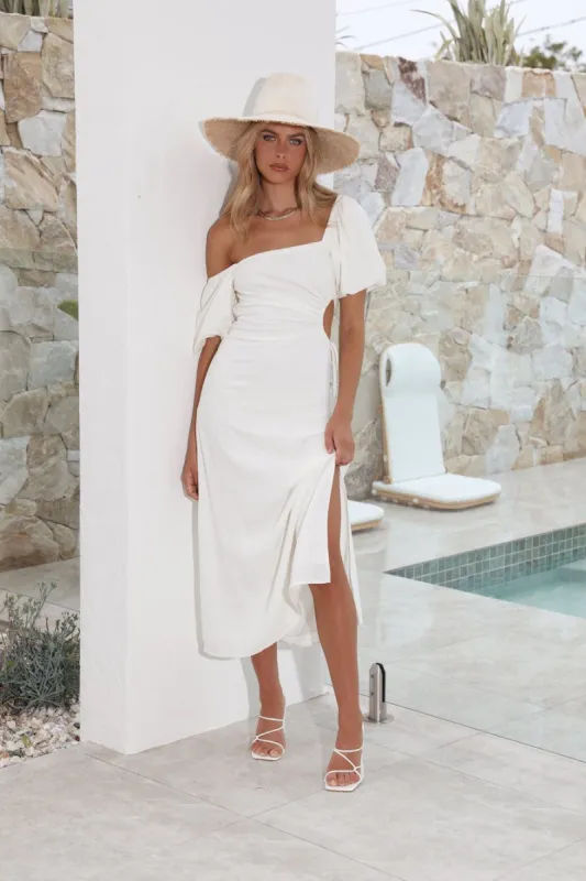 Brunch Always Maxi Dress White sold by Hello Molly