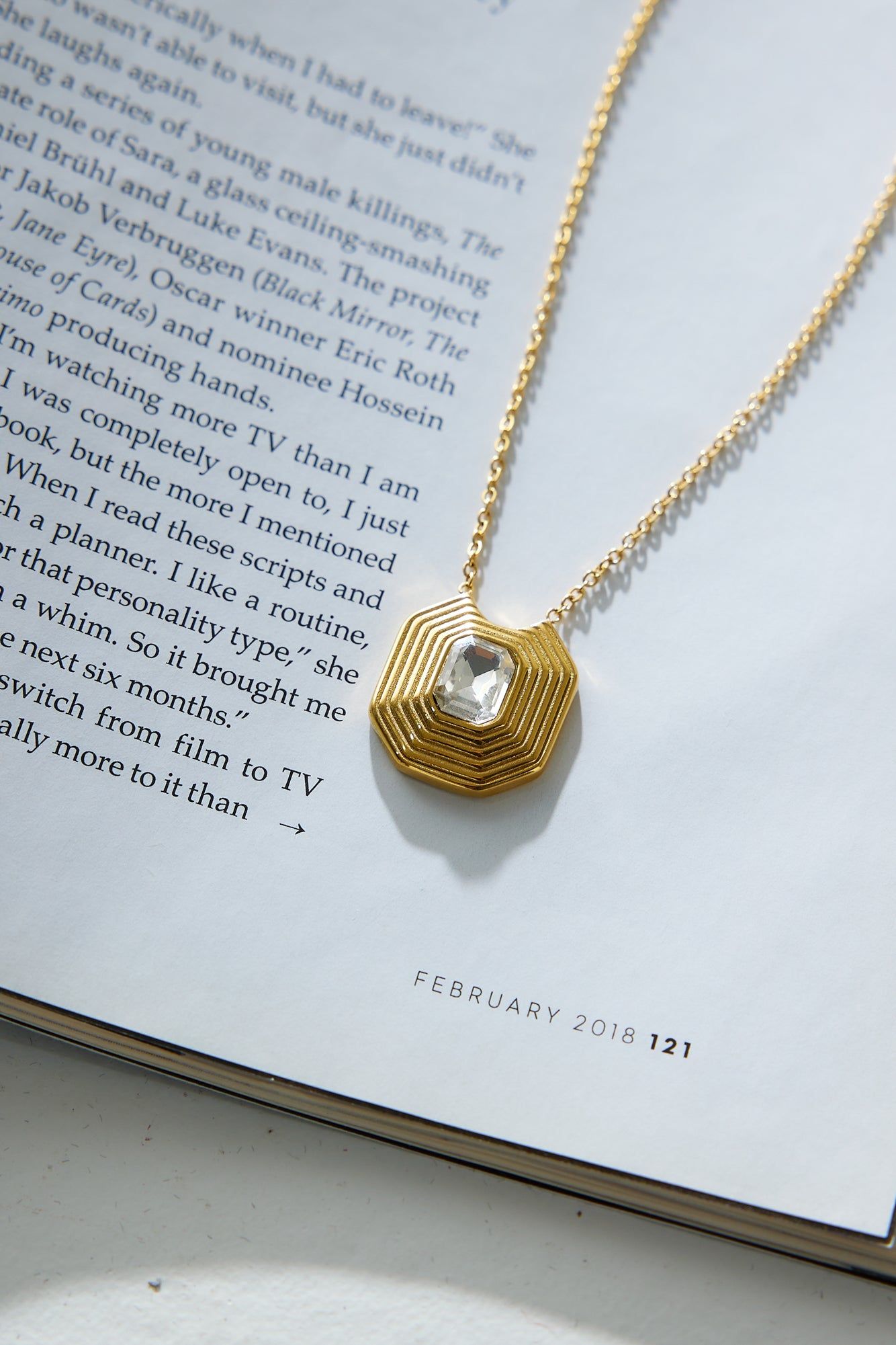 18k Gold Luxe Look Gem Necklace Gold sold by Hello Molly