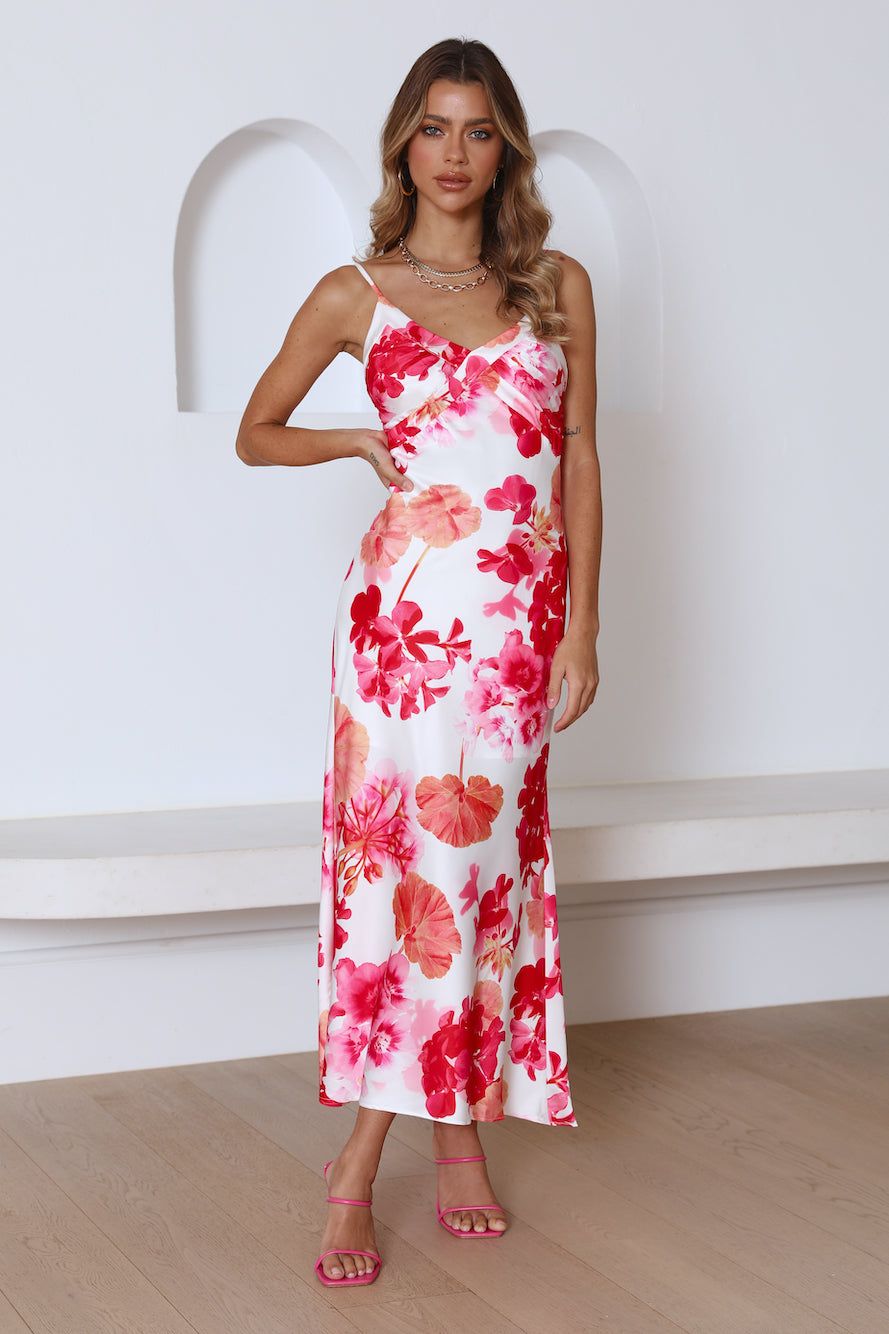 Having Fun Midi Dress White sold by Hello Molly