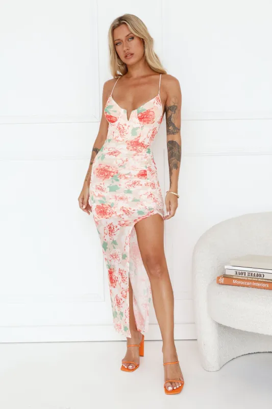 Gorgeous People Mesh Maxi Dress Orange sold by Hello Molly