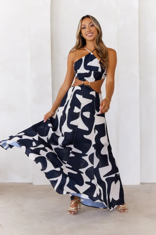 Summer Lights Halter Maxi Dress Taupe sold by Hello Molly