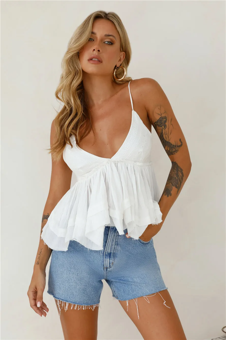 Soft Sand Islands Top White sold by Hello Molly