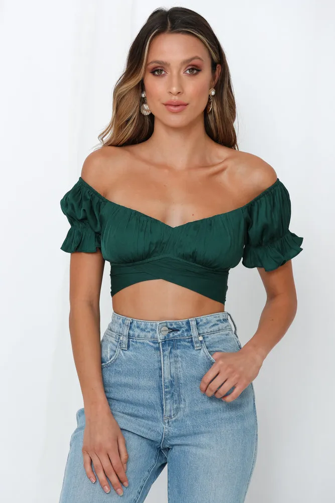Danced Until Four Crop Top Forest Green sold by Hello Molly product image thumbnail 2