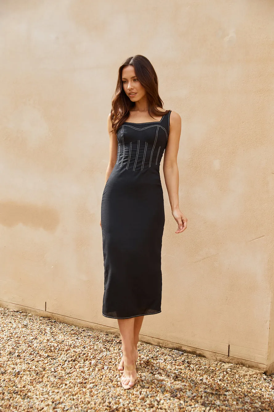 Contemporary Girl Midi Dress Black sold by Hello Molly