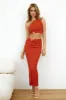 Karmic Power Maxi Skirt Rust sold by Hello Molly