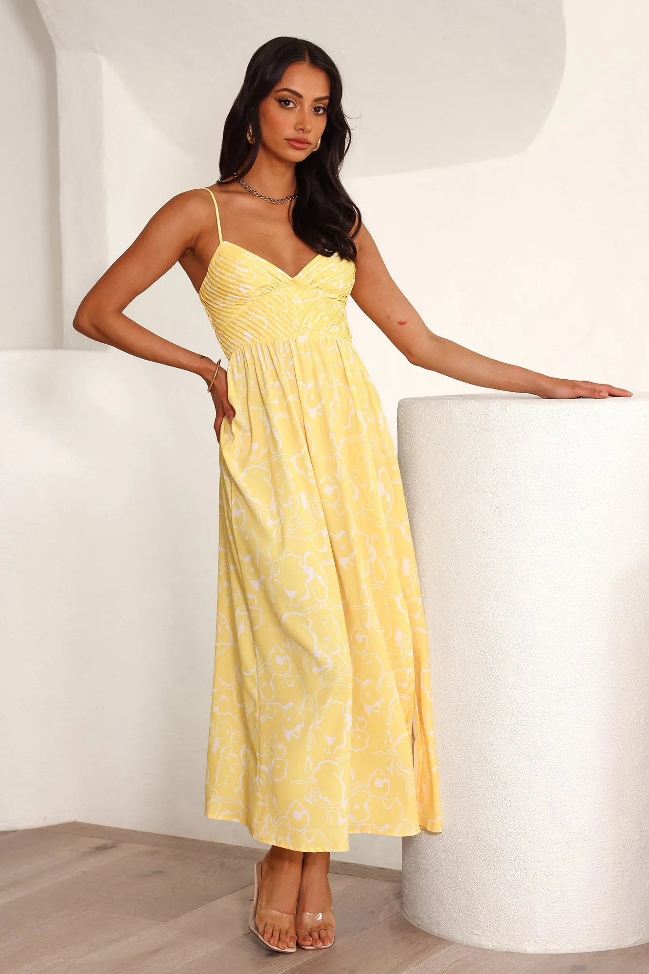 Coolest Love Maxi Dress Yellow sold by Hello Molly product image thumbnail 3