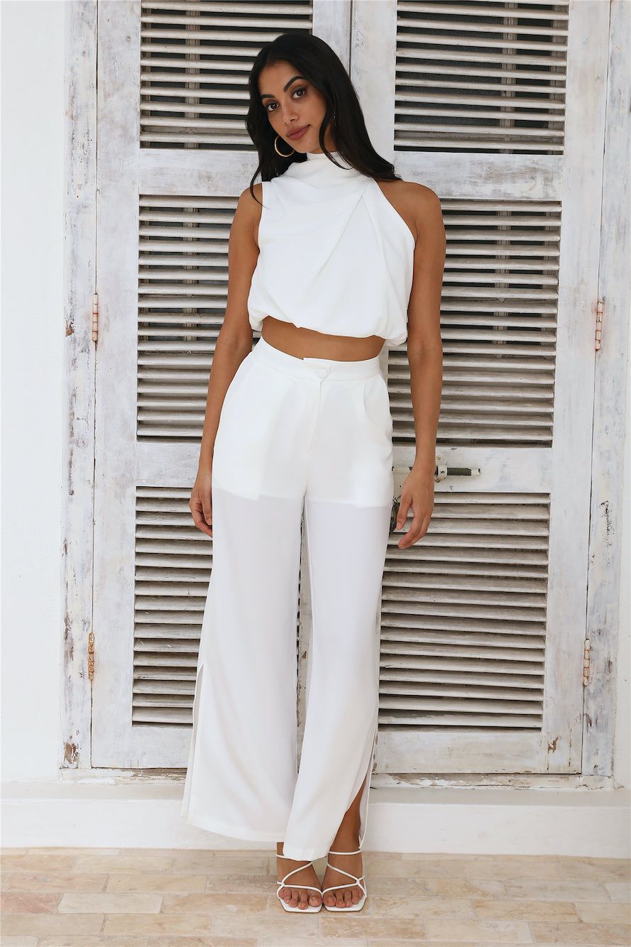Style At Midnight Crop Top White sold by Hello Molly product image thumbnail 4