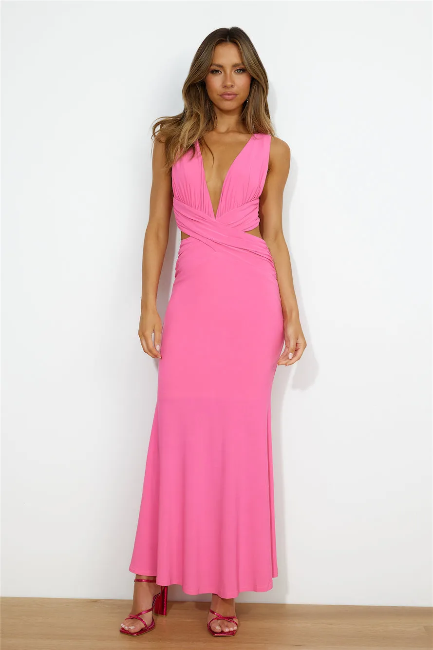Cocktail Fun Maxi Dress Hot Pink sold by Hello Molly