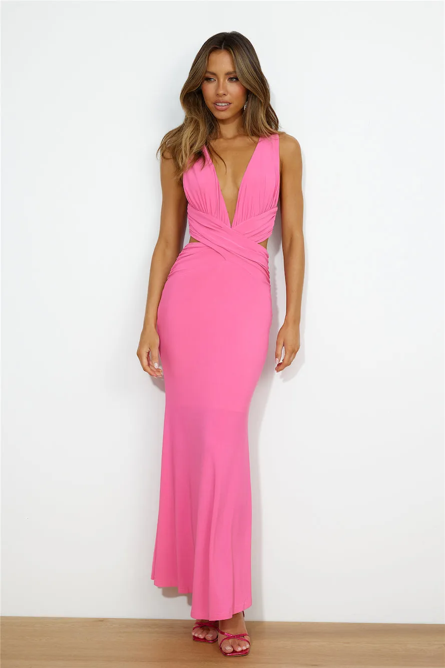 Cocktail Fun Maxi Dress Hot Pink sold by Hello Molly product image thumbnail 3