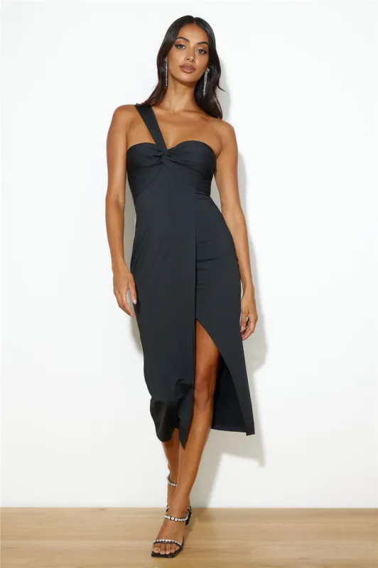 Fit In Everywhere Midi Dress Black sold by Hello Molly